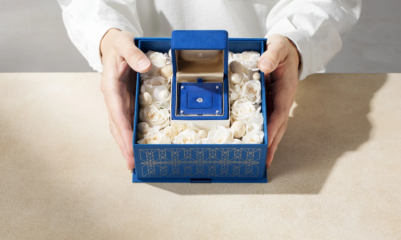 ダイヤモンドでプロポーズ