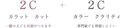 婚約指輪の2C+2C